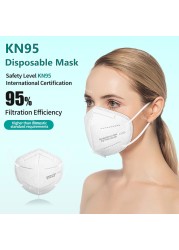 أقنعة 5 طبقات KN95 قناع ffp2mascarillas FFP2 قناع الوجه المثلي FPP2 قناع الفم حماية ماسكارا الوجه FFP3 قناع CE الكبار