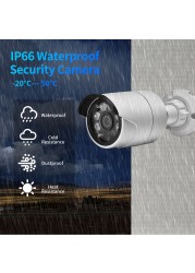 8MP 5MP POE IP Camera Mini Outdoor Waterproof Dual Light Source H.265 Video Compression Color Night Vision Smart CCTV Camera