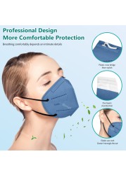 KN95 Mascarillas FPP2 Morandi Masks Black Gray FFP2 Adult 5 Layers Protective Face Mask Oral Respirator Mask ffp2masque CE