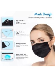 Adult Disposable Colorful Face Masks 3 Ply Mascarillas Quiurgicas Gay Anti Dust Non-woven Protection Mask Masque Noir