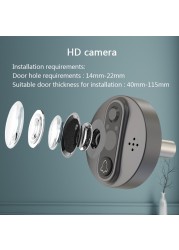 Wifi Video Door Peephole Camera Doorbell Viewer With LCD Monitor Night Vision Tuya APP Remote Control Apartment Home Security