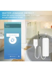 Tuya Zigbee Water Leakage Alarm Water Leak Sensor Detector Flood Alert Overflow Security Alarm System Works With Zigbee Gate