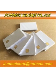 150pcs white contact SLE4428 chip large inkjet printable blank corporate pvc card with chip SLE5528