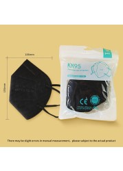 100pcs FFP2 Mascarillas CE Approved Black KN95 Mask 5 Layers Face Mask KN95 Filter Respirator Adult KN95 Filter ffp2mascarillas