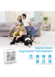 Tuya Smart WiFi Temperature Humidity Sensor Indoor Hygrometer Thermometer LCD Display Smartlife for Alexa Google Home Aubess