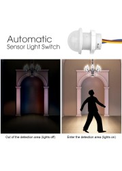 LED PIR Infrared Motion Sensor Switch 110V 220V Light Switch PIR Sensor Auto On Off Smart Switch