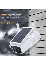 ICSee HD اللاسلكية الشمسية واي فاي كاميرا مراقبة الأمن في الهواء الطلق كاميرا CCTV المنزل الذكي بطارية IP66 PIR كشف الحركة كام