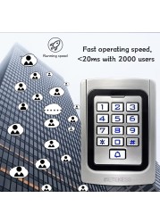 RETEKESS T-AC04 Keypad Door Access Control System IP68 Waterproof Metal Case Silicone Security Entry Door Reader RFID 125Khz EM