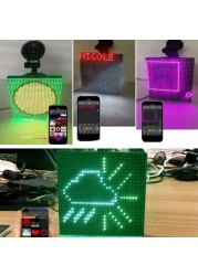 LED Photo Display Controlled Custom Emoji Car LED Display Screen Photo Lights Accent Small Spotlight PUO88