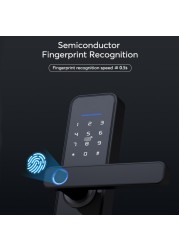 Tuya APP Fingerprint Lock, Electronic Fechadura WiFi Smart Door Lock Security Home Hotel Digital Door Lock Password,RFID Card