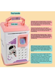 Electronic Piggy Bank ATM Password Money Box Cash Coins Saving Banks Safe Boxes Auto Scroll Paper Banknote Gift For Kids