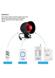 2022 KERUI cheap upgrade standalone wireless home security alarm system kit siren horn with motion detector for burglars 110db