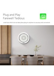 Tuya 3 in 1 WiFi Alarm Siren with Temperature Humidity Sensor Smart Home Wireless Sound Light Alarm Smart Life APP Push