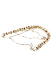 High Heels Shoes Chain Gold Decoration Women Rhinestone Shoe Charm Multilayer Pendant Chain Wedding Bridal Accessories