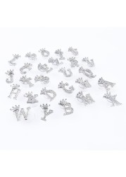 Free Shipping High Quality Metal Croc Shoe Charms Crown Letter Clog Bling Butterfly Rhinestone Embellishment Accessories