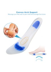 Soumit Medical Silicone Gel Insole Plantar Fasciitis Heel Spur Massage Insoles for Men Women Pain Relief Foot Care Parent Gift