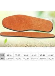 Hot! 1 pair 36-42 breathable leather insoles women men ultra-thin deodorant shoes insole pads