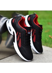 2021 mens sneaker running shoes breathable sport leather casual white shoes non-slip lace-up plus size 43 47