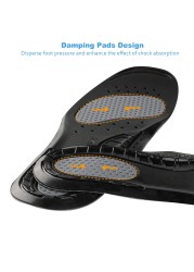 Elino Gel Sport Insoles Printed Mesh Shoe Pads Shock Absorption Feet Protector Insert Cushion Men Women Insoes for Sneaker