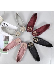 2021 fashion women flat shoes square toe pu leather shoes ballet flats women golden ballet shoes girls moccasins