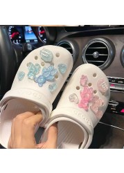 لطيف Crocs السحر الفاخرة مصمم حجر الراين بلينغ اللؤلؤ سلسلة ل Croc حذاء زهرة اكسسوارات هدية ل تسد فتاة