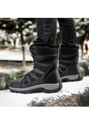 SOLIBEN New Winter Men Women Warm Snow Boots Botas De Neve Sabatos De Reflective Padded Winter Boots Boots Platform Boots