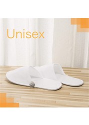 5-100 Pair Disposable Travel Hotel Slippers White Toweling Closed Toe Spa Shoes Bath Sets Bathroom Bathroom Shower Accessories