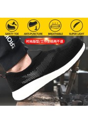 Safety shoes men's puncture-proof old security safety shoes summer breathable work shoes women safety shoes men's work shoes