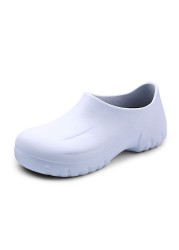 Mens Chef Shoes Kitchen Cook Shoes Black Work Clogs Hospital Shoes Super Anti-slip Oil Proof Waterproof Flat Sandals