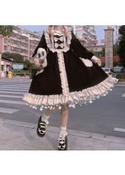 Lolita Jk Skirt Suit Cute Cat Ears Women Round Head Shoes Kawaii Japanese School Female Student Cosplay Cartoon Zapatos Mujer