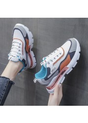 Lucyever 2021 New Women Breathable Sneaker Lace Up Walking Shoes Woman Sports Casual Falts Vulcanized Shoe Zapatos De Mujer