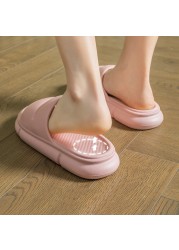 2022 home slippers men women thick platform bathroom beach eva soft sole sandal summer house non-slip flat shoes