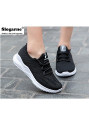 Women Spring Autumn New Sneakers Vulcanized Shoes Skateboard Lady Loafers Women Casual Shoes Flats Running Shoes Sneakers Knitting