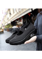 2022 Summer Fashion Women Flat Platform Shoes Woman Breathable Mesh Casual Shoes Moccasins Zapatos Mujer Ladies Boat Shoes