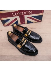 men shoes leather slip on casual men shoes brogue dress office shoes oxford shoes for men fashion club party designer shoes