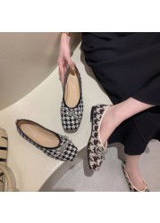 Spring new fashion hh9st shallow mouth casual women's shoes cute bow French style design breathable elegant flat shoes