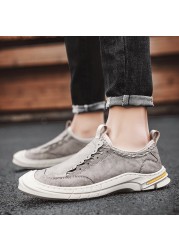 Brand Mens Shoes Genuine Leather Casual Shoes Outdoor Men Breathable Sneakers Original Suede Men Moccasins Loafers Sneakers