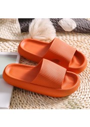 men slippers thick platform slippers summer beach eva soft sole sandal men ladies indoor leisure bathroom anti-slip shoes