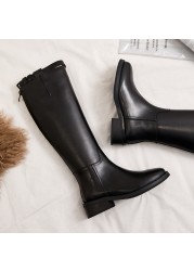 Vangull - Genuine leather women's shoes, handmade vintage women's boots, knee-high boots, European and American fashion