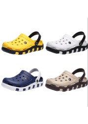 Sandals 2021 summer hole shoes men's non-slip soft-soled lovers beach shoes men's sandals trendy outdoor slippers men's shoes