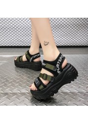 JMPRS Chunky Platform Women's Sandals Summer 2022 Hook Loop Wedge Sports Sandals Women Open Toe Casual Thick Sole Sandalias Mujer