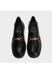 2021 spring/summer new casual shoes pure black low-top square head fashion step two-way wear soft bottom leather shoes women