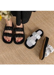 VENTACT New Women Sandals Real Leather Thick Bottom Ladies Slippers Fashion Casual Beach Shoes Women's Shoes Size 34-39