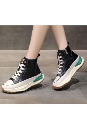 White shoes women's shoes 2021 Korean version of the autumn new thick-soled casual increase flat-soled women's shoes trend