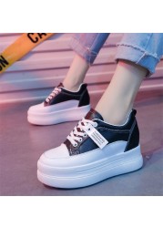 Platform Women Sneakers Autumn Stylish Thick Sole Casual Shoes 8cm Breathable Mesh Walking Shoes Woman Zapatos Mujer New 2022