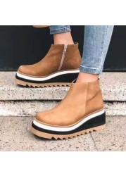 2021 autumn new woman fashion shoes platform sneakers ladies viscose shoe round toe chunky plus size women vulcanize shoes