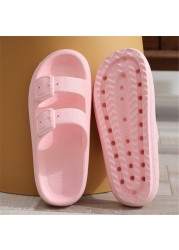 Lucifer Summer Platform Indoor Slippers Women Shoes EVA Soft Sole Non-slip Flip Flops Woman Thick Soled Slippers Home Flats