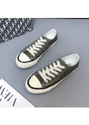 2022 new flat shoes sole canvas lace up sports casual shoes female students light fashion women's shoes small white shoes