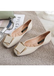 New Women Flats Hot Sale Colorful Suede Leather Women Loafers Summer Ballet Round Toe Flats Designer Shoes Loafers Plus Size 43