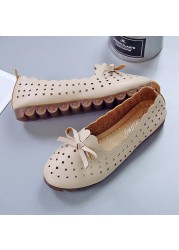 2022 Spring New Summer White Sneakers Women Mesh Flat Shoes Nurse Flats Shoes Casual Ballet Shoes Women 40